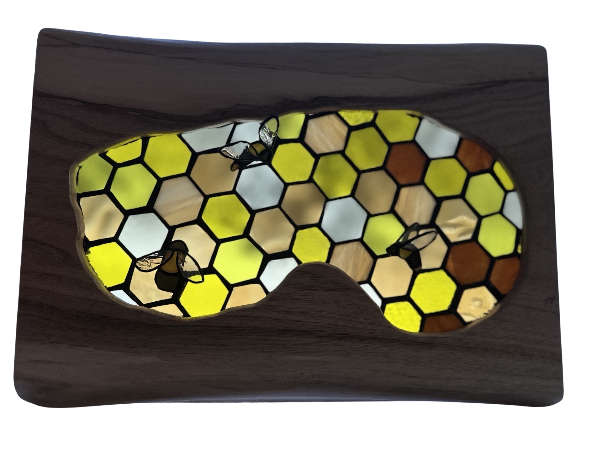 Custom Stained Glass by Meraki Muskoka Studio - Bees on Comb